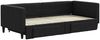 vidaXL Tagesbett Ausziehbar mit Schubladen Schwarz 90x190 cm Stoff 3196626 Bild 3