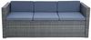 Rattan Lounge Sitzgruppe Gartenmöbel Set Sofa Couch 5-Sitzer Rattanmöbel Grau Bild 5