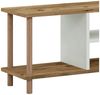 Fernsehtisch Ærøskøbing mit 2 Ablagefächern 43 x 120 x 29 cm Holzoptik/Weiß [en. casa] Bild 3