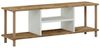 Fernsehtisch Ærøskøbing mit 2 Ablagefächern 43 x 120 x 29 cm Holzoptik/Weiß [en. casa] Bild 4