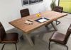 Baumtisch Sheesham 220x100x77 grau gebeizt / X-Beine silber matt FREEFORM 5 Bild 2