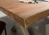 Baumtisch Sheesham 220x100x77 grau gebeizt / X-Beine silber matt FREEFORM 5 Bild 5