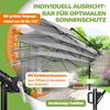 KESSER® 'Holly' Ampelschirm ohne LED Solar, inkl. Ständer, Abdeckung & Windsicherung mit Kurbel, Aluminium hellgrau, Ø 350 cm Bild 5
