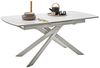 Kulissen-Esstisch >VANINO< ausziehbar 230cm, weiß marmoriert, Keramik - 180/230x76x90cm (BxHxT) Bild 3