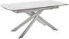 Kulissen-Esstisch >VANINO< ausziehbar 230cm, weiß marmoriert, Keramik - 180/230x76x90cm (BxHxT) Bild 4