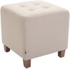 CLP 2er Set Sitzhocker Pharao, antik-hell mit hochwertiger Polsterung,creme Bild 3