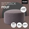 Lumaland 'Comfort Line' Sitzsack-Hocker, Indoor, Polyester dunkelgrau, 45 x 45 x 25 cm, 50 l Bild 2