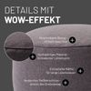 Lumaland 'Comfort Line' Sitzsack-Hocker, Indoor, Polyester dunkelgrau, 45 x 45 x 25 cm, 50 l Bild 5