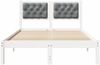 vidaXL Bettrahmen Hellgrau 135 x 190 cm Massives Kiefernholz 878203 Bild 5