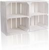 CHICCIE Holzkiste Kurzes Regal Weiß 50x40x30cm - Kisten Weinkiste (2 St) Bild 5