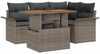 vidaXL Garten-Sofa-Set mit Speicher 5 pcs Grau Poly Rattan 3358064 Bild 2