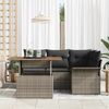 vidaXL Garten-Sofa-Set mit Speicher 5 pcs Grau Poly Rattan 3358064 Bild 3