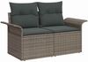 vidaXL Garten-Sofa-Set mit Speicher 5 pcs Grau Poly Rattan 3358064 Bild 4