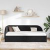 vidaXL Eckbettgestell mit Kopfteil Schwarz 80 cm x 200 cm Samt 42016631 Bild 3