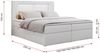Boxspringbett - Polsterbett mit LED Kopfteil - GOLD-5 - 160x200cm - Weiß Kunstleder - H4 Bild 5