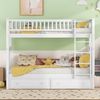 STILVORA Etagenbett 90x200 mit Matratze&Schubladen,Holzbett Kinderbett mit Lattenrost (mit Schubladen, 90x200 cm, Ohne Matratze), Kann in 2 Einzelbetten umgewandelt werden Bild 2
