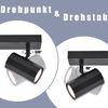 ZMH Spots 2er Vintage Schwarz Deckenstrahler GU10 Schwenkbar 350° Retro Küchenlampe Max 25W Metall für Wohnzimmer Esszimmer Schlafzimmer ohne Leuchtmittel Bild 5