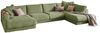 KAWOLA Sofa MADELINE Wohnlandschaft U-Form Cord olivgrün Longchair links 86 x 224 x 425 cm Bild 3