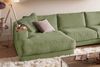 KAWOLA Sofa MADELINE Wohnlandschaft U-Form Cord olivgrün Longchair links 86 x 224 x 425 cm Bild 4