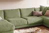 KAWOLA Sofa MADELINE Wohnlandschaft U-Form Cord olivgrün Longchair links 86 x 224 x 425 cm Bild 5