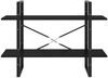 vidaXL Bücherregal 2 Böden Schwarz 100x30x70 cm Massivholz Kiefer 806476 Bild 5