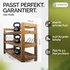 Casaria Schuhregal Schuhständer Schuhablage Akazie Holz 3 Fächer Bild 4
