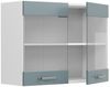 Hängeschrank R-Line Blau-Grau 80 cm mit Glastüren Vicco Bild 5