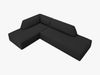 Micadoni Ecksofa Ruby 4-Sitzer Links Strukturierter Stoff Ottawa Schwarz Bild 3