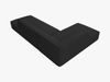 Micadoni Ecksofa Ruby 4-Sitzer Links Strukturierter Stoff Ottawa Schwarz Bild 4