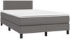 vidaXL Boxspringbett mit Matratze & LED Grau 120x200 cm Kunstleder 3134157 Bild 3