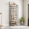 Hoobro Schuhregal 12-stöckiges Schuhablage, Schuhschrank hoch, Metallrahmen, Industriestil, für Flur, Wohnzimmer, Schlafzimmer Bild 2