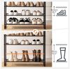 Hoobro Schuhregal 12-stöckiges Schuhablage, Schuhschrank hoch, Metallrahmen, Industriestil, für Flur, Wohnzimmer, Schlafzimmer Bild 4