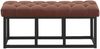 Sitzbank MEXICO - Stoff Braun 100x38x46 cm | Sitzbank Flur Sitzhocker Esszimmerbank Polsterbank Schlafzimmerbank Bild 2