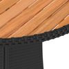vidaXL Garten-Esstisch Schwarz Ø 70 cm Poly Rattan Massivholz Akazie 310466 Bild 4