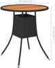 vidaXL Garten-Esstisch Schwarz Ø 70 cm Poly Rattan Massivholz Akazie 310466 Bild 5