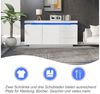 Merax Sideboard hochglanz mit LED inkl. Fernbedienung, Schubkastenkommode, Lowboard,Beistellschrank,Breite 140cm Bild 2