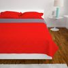 vidaXL Tagesdecke, Zweiseitig, Gesteppt, kariert, Mikrofaser mit PP Baumwoll-Füllung, Rot / Grau, 220x240 cm Bild 4