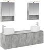 vidaXL Badezimmerschrank-Set 5 pcs Betongrau Holzwerkstoff 3406522 Bild 2