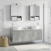vidaXL Badezimmerschrank-Set 5 pcs Betongrau Holzwerkstoff 3406522 Bild 4