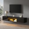 Wand-TV-Ständer 160x31x22 cm schwarz Hochglanz LED-Beleuchtung App 2 Türen bis 70 Zoll Bild 5