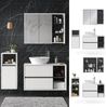 Badmöbel-Set Viola Weiß 3 Teile, mit Midischrank Vicco Bild 2
