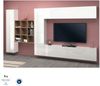 Dmora Ausgestattete Wand Agira, 4-türiges TV-Ständer-Wohnzimmerset, Mehrzweck-Wohnzimmermöbel, 100 % Made in Italy, 350 x 30 x 180 cm, glänzendes Weiß, Bild 4