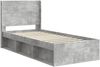 vidaXL Bettgestell mit Stauraum und Kopfteil Betongrau 75x190 cm 3413912 Bild 4