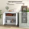 COSTWAY Küchenbuffet mit 2 Türen Sideboard Holz 70x37x78cm, Weiß Bild 3