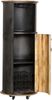 Weinbar MAGNE - Mangoholz Braun 155x60x60cm | Weinschrank Weinregal Minibar Wohnzimmer Bild 2