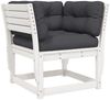vidaXL Gartensofa mit Armlehnen und Kissen Weiß Massivholz Kiefer 844695 Bild 2