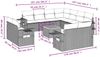 vidaXL 12-tlg. Garten-Sofagarnitur mit Kissen Grau Poly Rattan 3257159 Bild 3