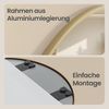 SONGMICS Wandspiegel, Spiegel rund, Metallrahmen, 80 cm d, für Bad, Wohnzimmer, Schlafzimmer, Flur, gold Bild 4
