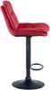 Barhocker MITUN - Samt Rot 46x54x94 cm Schwarz | Barstuhl Höhenverstellbar Mit Lehne Drehbar Tresenhocker Tresenstuhl Kneipenhocker Kneipenstuhl Bild 5