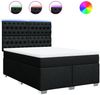 vidaXL Boxspringbett mit Matratze Schwarz 160x200 cm Stoff 3292848 Bild 2
